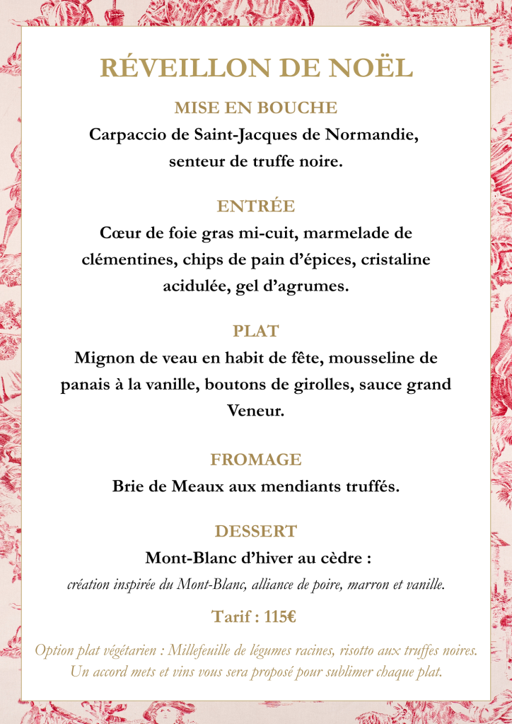 MENU NOEL ADULTE