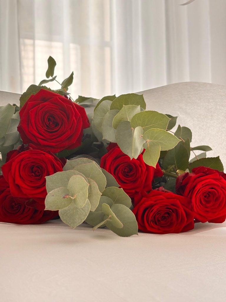 Bouquet de roses romantique